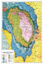 Black Hills Region Geological Map, South Dakota State Atlas 1904